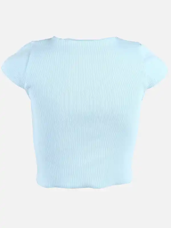 Bild 2 von Mädchen Rippshirt Blau