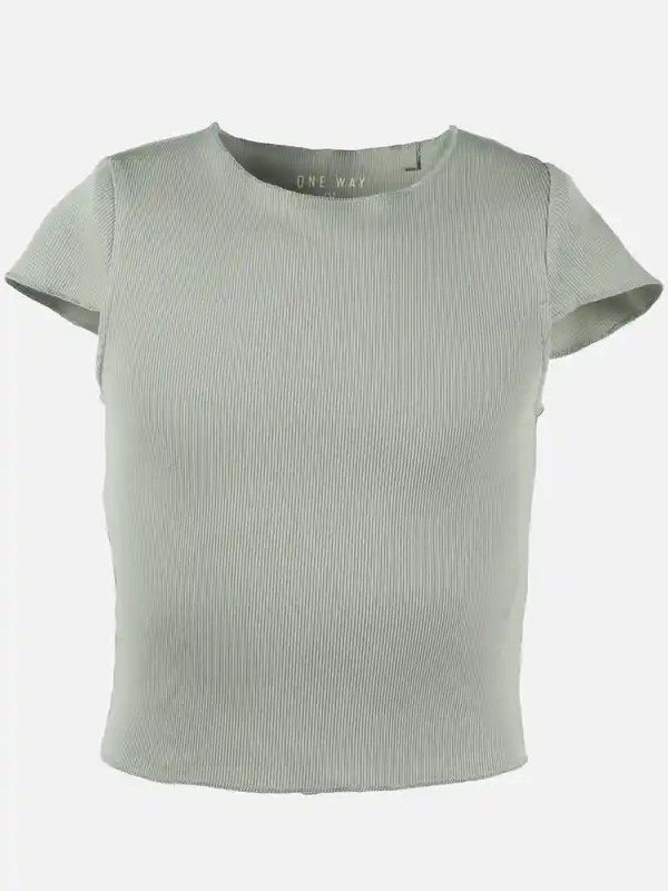 Bild 1 von Mädchen Rippshirt in kurzer Form Grün