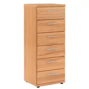 Xxxl Kommode, Buche, Metall, Kernbuche, furniert,furniert, massiv,massiv, 6 Schubladen, 42x107x39 cm, Goldenes M, Made in Germany, DGM-Klimapakt, Typenauswahl, Wohnzimmer, Kommoden & Sideboards, Komm