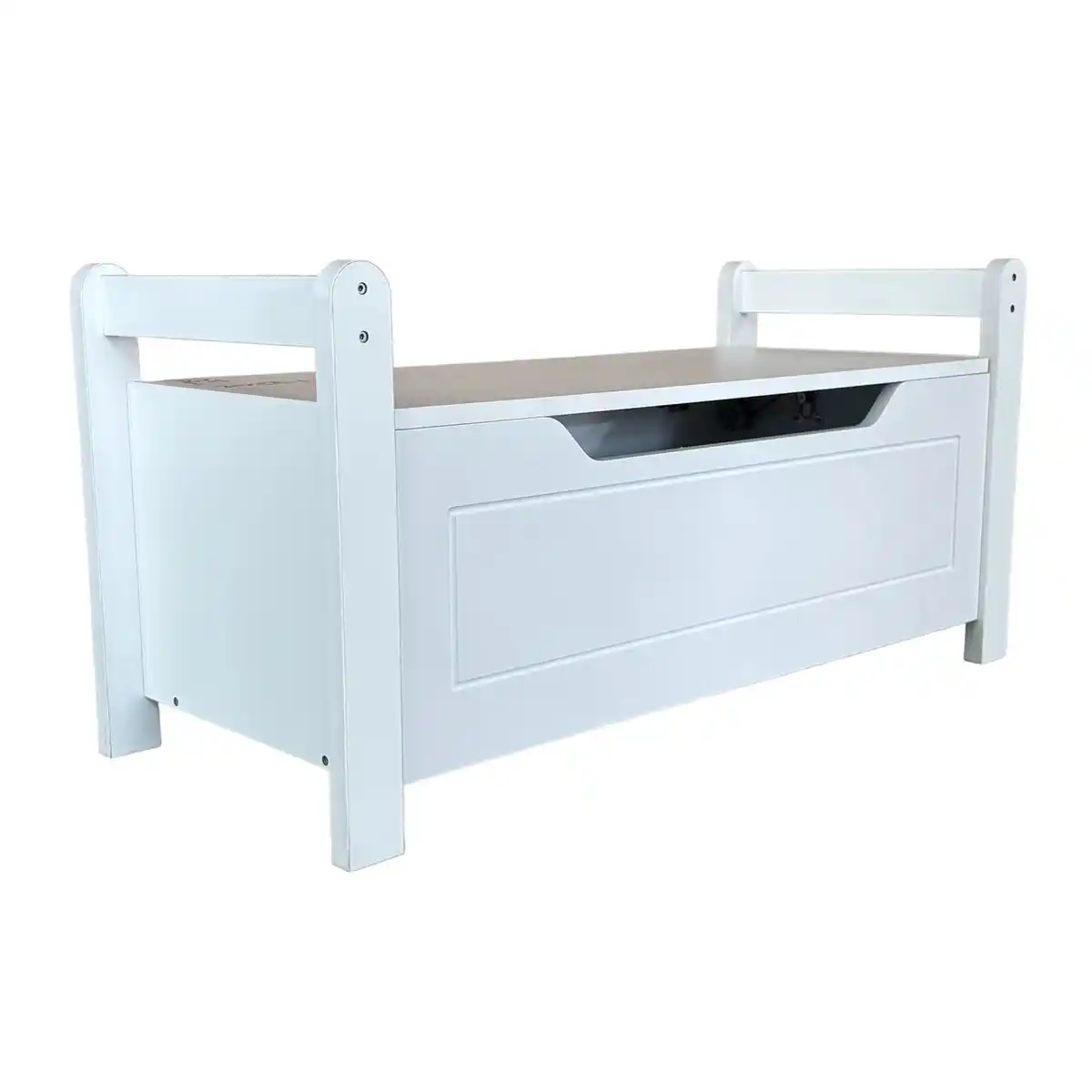 Bild 1 von Holz-Sitzbank mit Aufbewahrungsbox, ca. 88 x 38 x 43 cm - Weiß