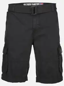 Herren Cargoshort im Used Look Schwarz