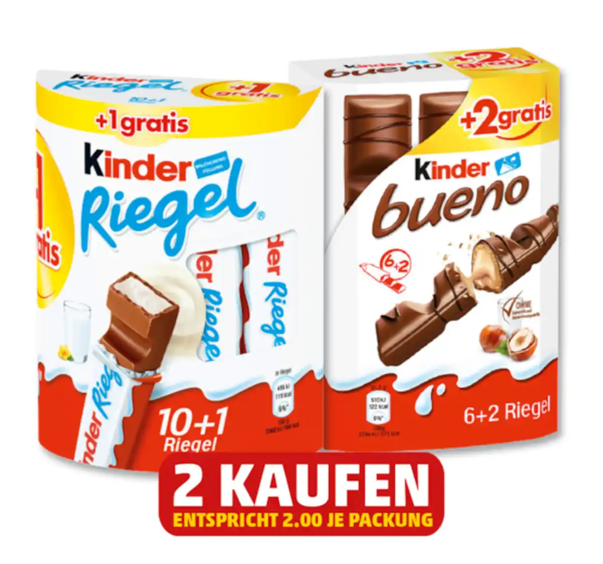 Bild 1 von FERRERO Kinder Riegel oder Kinder bueno*
