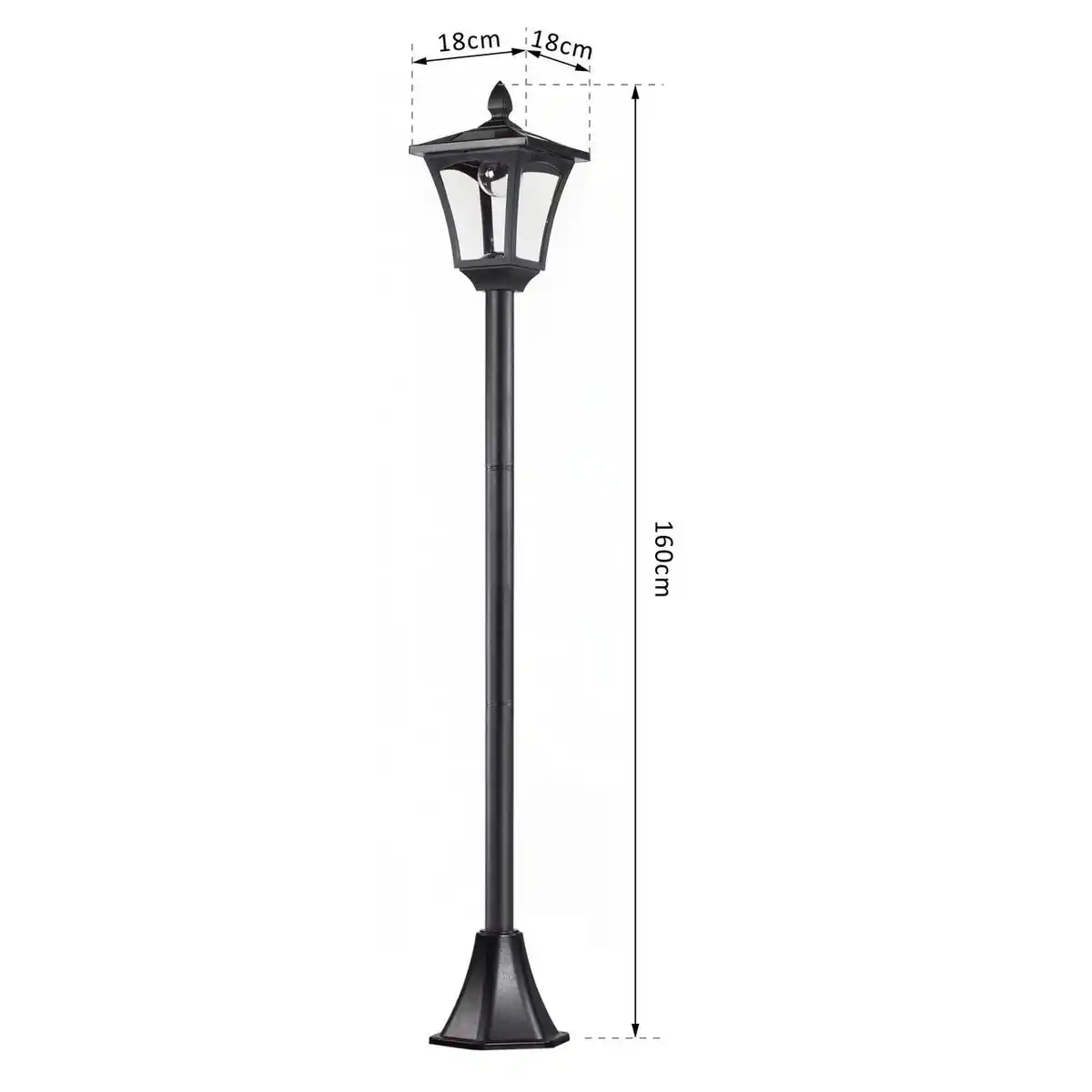 Bild 4 von Solar Gartenlaterne Laterne Gartenleuchte mit LED 40 Lumen H160cm