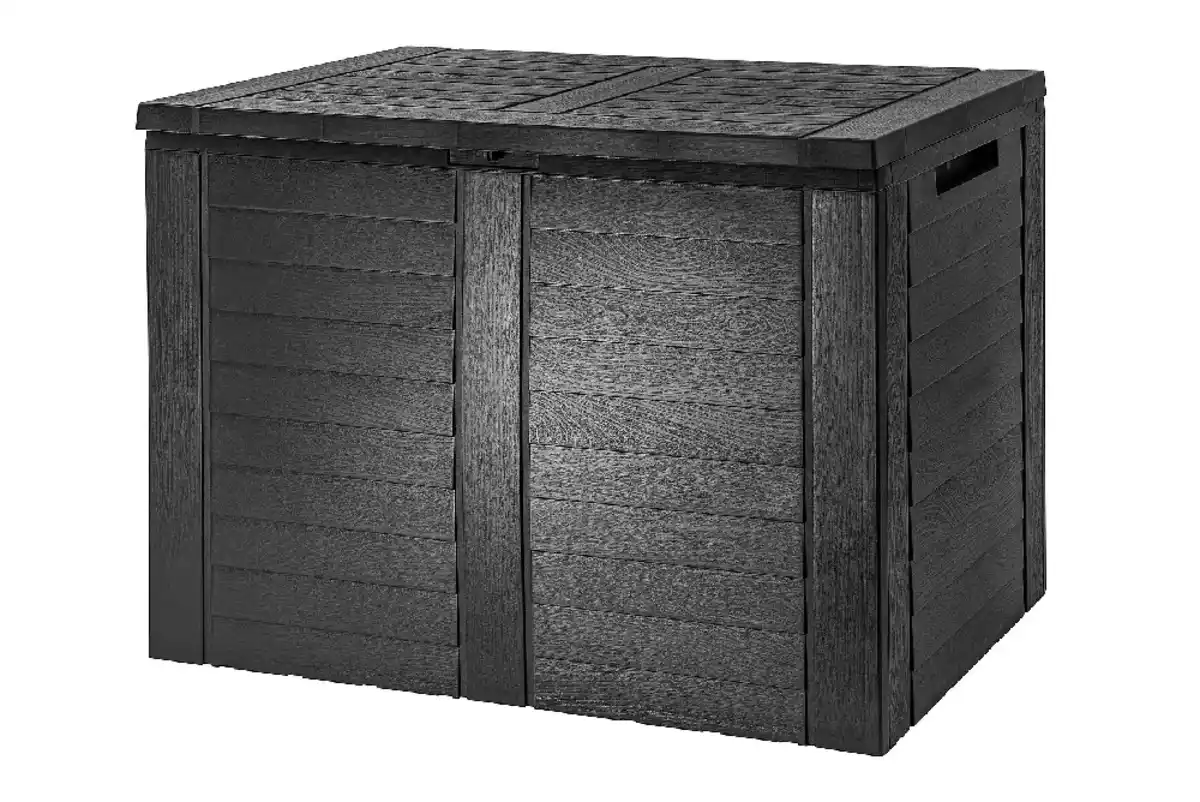 Bild 2 von Gartentruhe "Stan" Holzdesign, ca. 77 x 44 x 53 cm - Schwarz