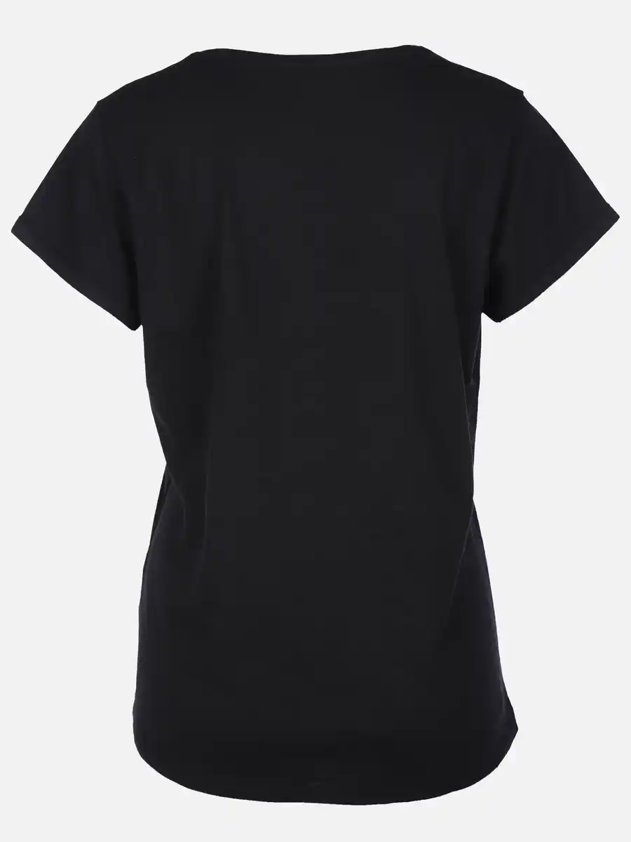 Bild 2 von Damen Shirt mit Glitzerprint und Strasssteinchen Schwarz