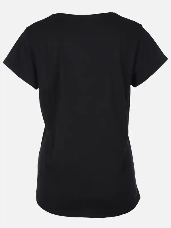 Bild 2 von Damen Shirt mit Glitzerprint und Strasssteinchen Schwarz