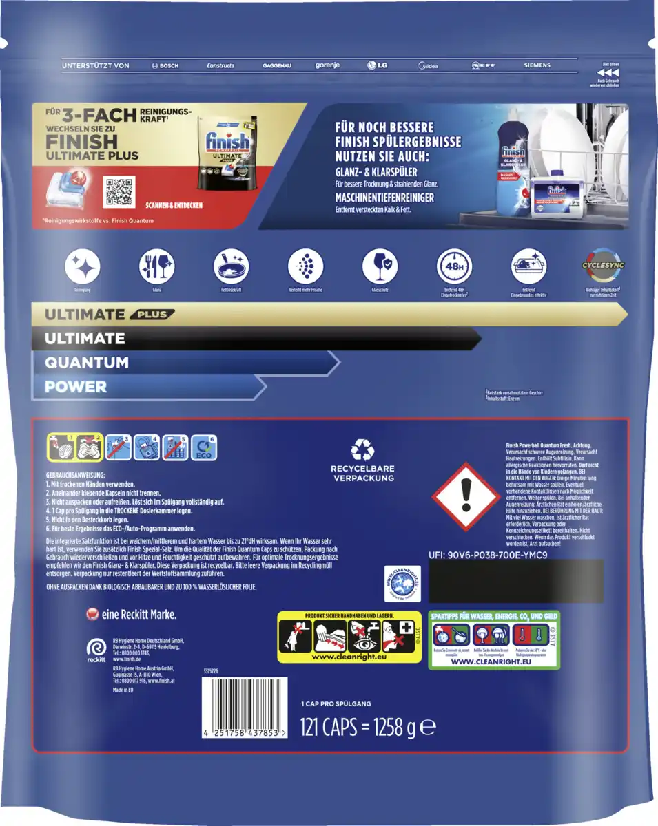 Bild 2 von Finish Quantum Fresh Caps Super Sparpack