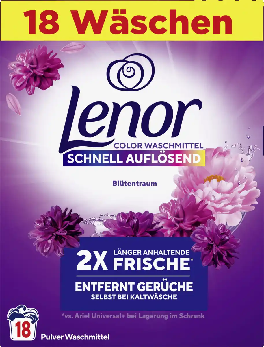Bild 1 von Lenor Colorwaschmittel Pulver Blütentraum 18WL, 18 WL