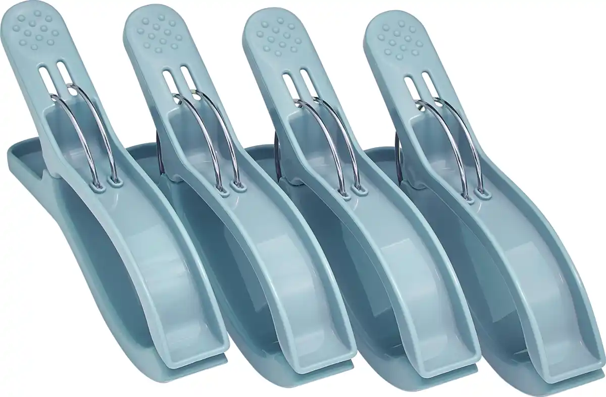 Bild 1 von IDEENWELT Handtuchclips 4er-Set blau