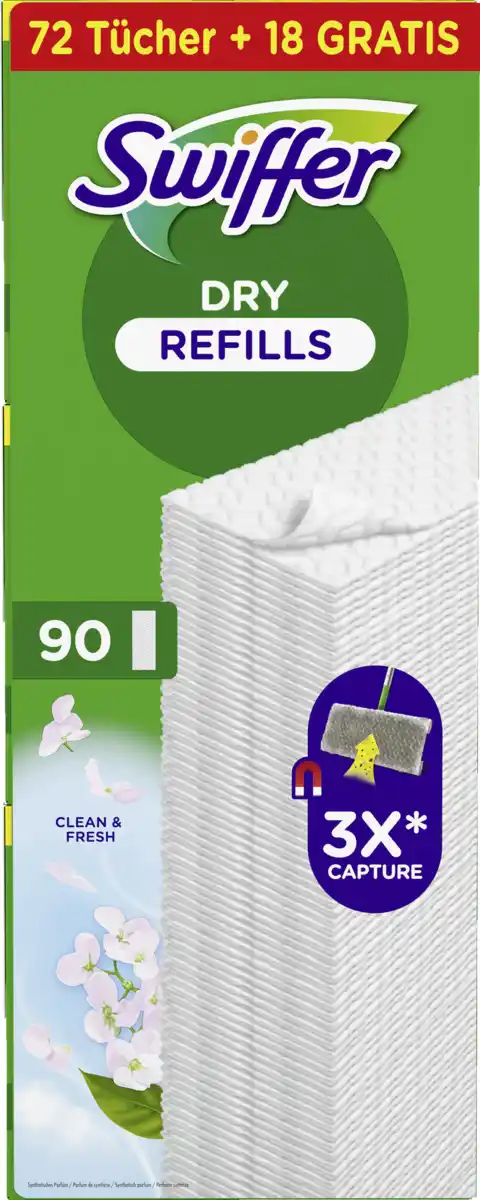 Bild 1 von Swiffer Dry Wischtücher trocken Nachfüllpackung mit Duft