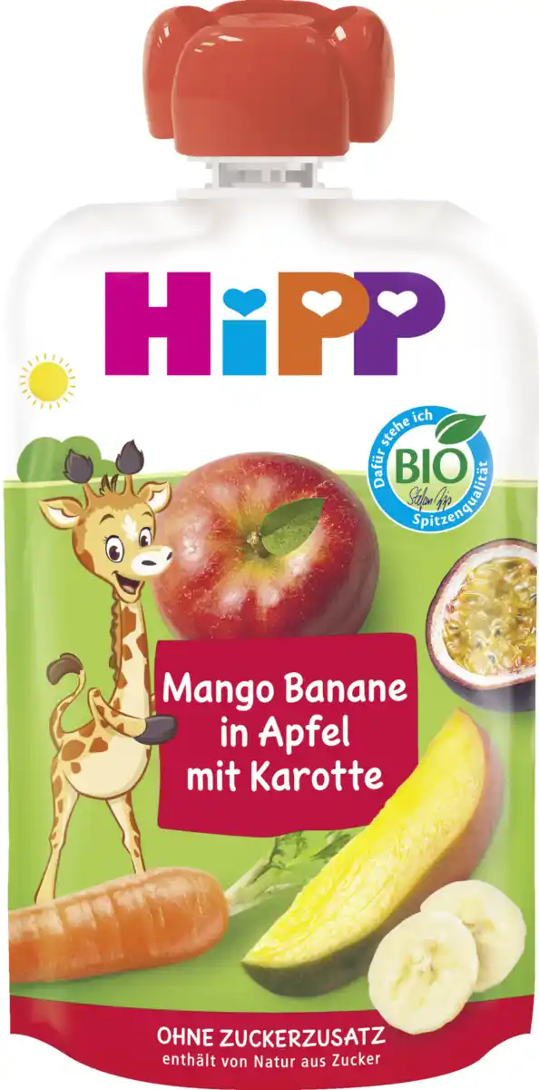 Bild 1 von HiPP Bio Mango Banane in Apfel mit Karotte ab 1 Jahr, 100 g