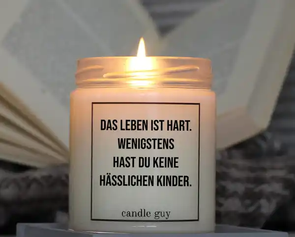 Bild 2 von candle guy Duftkerze "Das Leben ist hart"