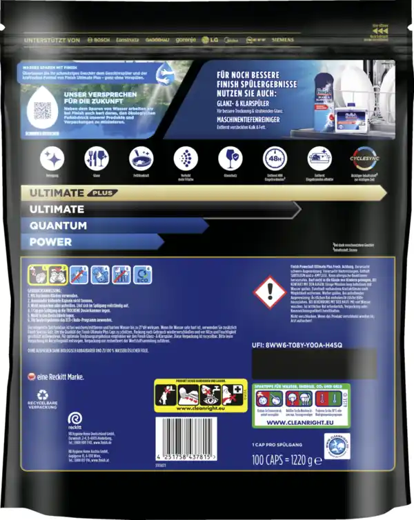 Bild 2 von Finish Ultimate Plus Fresh Caps Super Sparpack