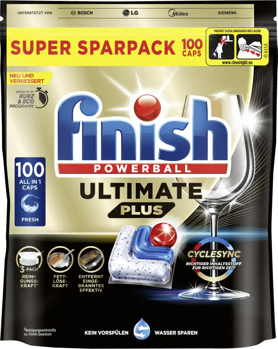 Bild 1 von Finish Ultimate Plus Fresh Caps Super Sparpack