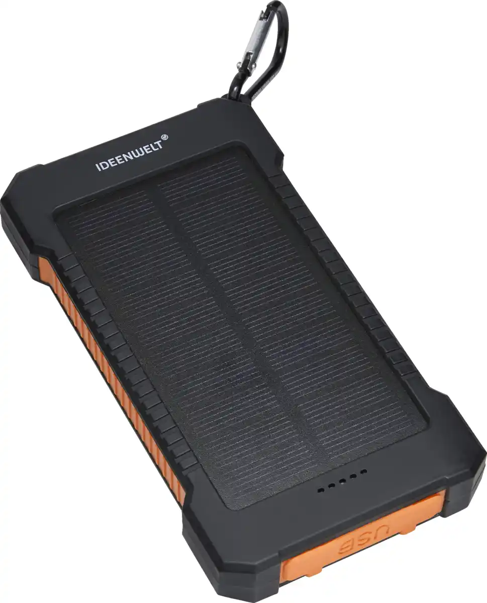 Bild 1 von IDEENWELT Solar Powerbank orange