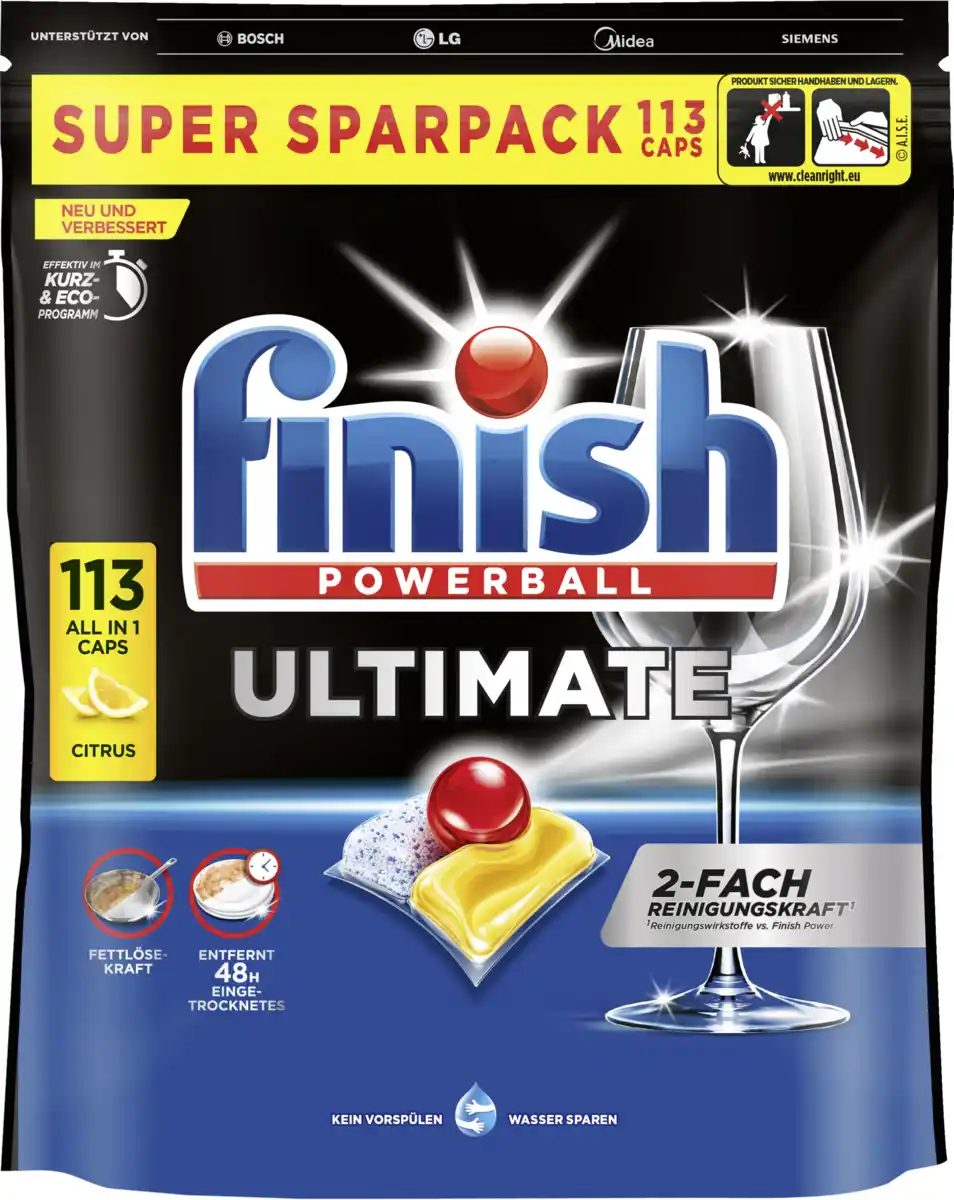 Bild 1 von Finish Ultimate Citrus Caps Super Sparpack