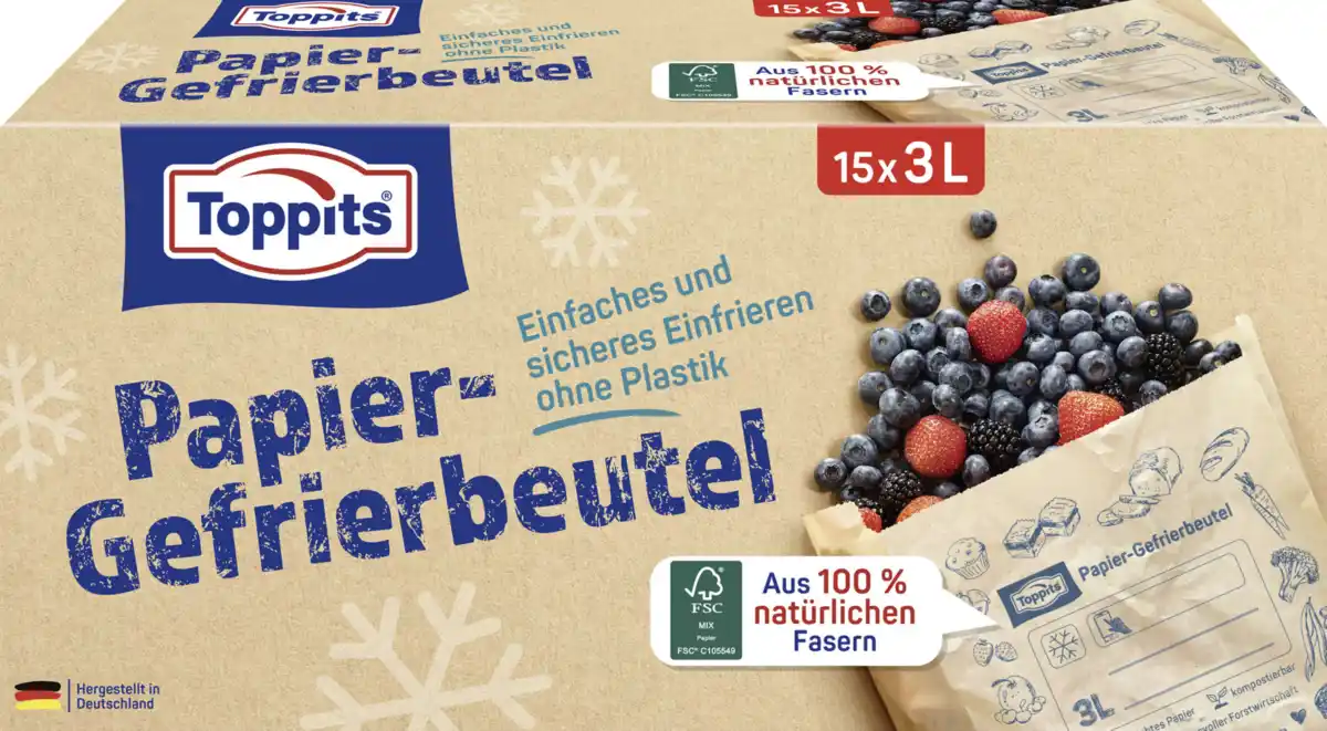 Bild 1 von Toppits Gefrierbeutel Papier 3L