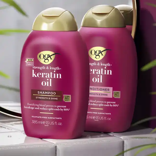 Bild 2 von ogx Shampoo Strength & Length & Keratin & Oil, 385 ml