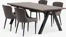 Bild 1 von SANDBY L210 Tisch dunkle eiche + 4 PEBRINGE Stühle grau/schw