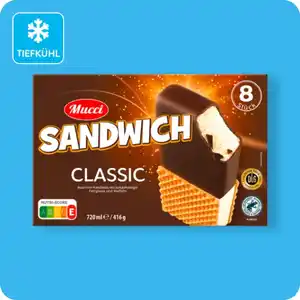 MUCCI Eis-Sandwich, Verschiedene Sorten