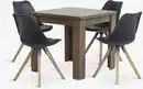Bild 1 von VEDDE L80/160 Tisch wildeiche + 4 BLOKHUS Stühle schwarz