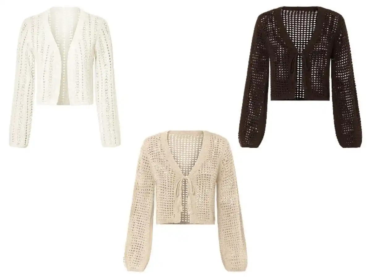 Bild 1 von esmara® Damen Ajour-Cardigan, in transparenter Optik