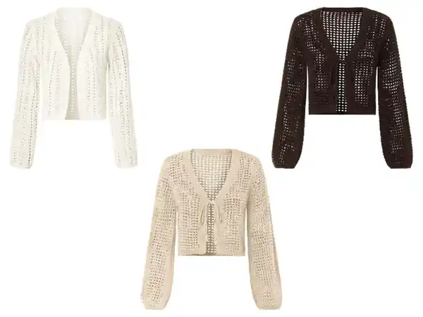 Bild 1 von esmara® Damen Ajour-Cardigan, in transparenter Optik