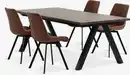 Bild 1 von SANDBY L210 Tisch dunkle eiche + 4 HYGUM Stühle cognac