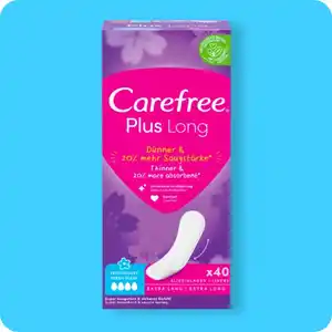 CAREFREE Slipeinlagen, Plus-Long-Frischeduft