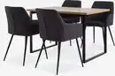Bild 1 von AABENRAA L120 Tisch eichefarben + 4 PURHUS Stühle grau/schwa