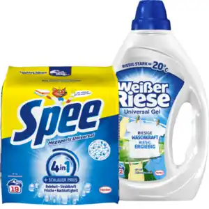 Spee oder Weißer Riese Waschmittel