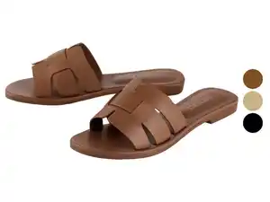 esmara® Damen Pantoletten, aus Leder