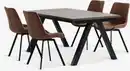 Bild 1 von SANDBY L160 Tisch dunkle eiche + 4 HYGUM Stühle cognac
