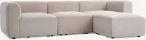 Modulares Sofa SKEJBY 3Pers. m/ Hocker sand Stoff