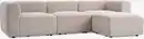Bild 1 von Modulares Sofa SKEJBY 3Pers. m/ Hocker sand Stoff