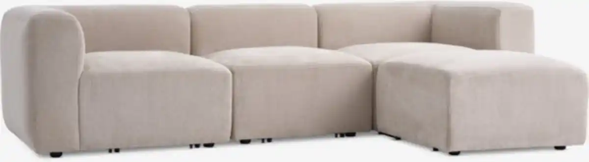 Bild 1 von Modulares Sofa SKEJBY 3Pers. m/ Hocker sand Stoff