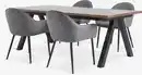 Bild 1 von SANDBY L210 Tisch d. eiche + 4 SABRO Stühle grau/schwarz