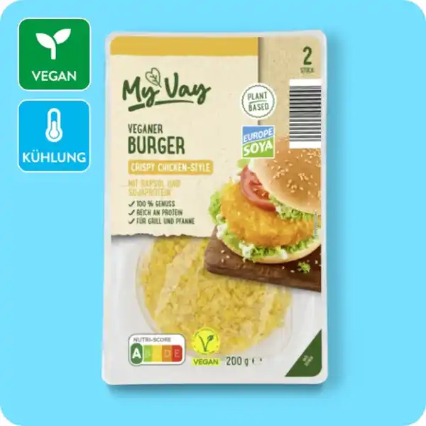Bild 1 von MYVAY Veganer Burger „Crispy Chicken Style“