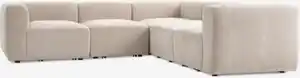 Modulares Sofa SKEJBY 5 Pers. Ecke sand Stoff