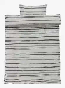 Flanell-Bettwäsche LISSI 155x220 grau