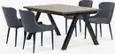 Bild 1 von SANDBY L160 Tisch dunkle eiche + 4 PEBRINGE Stühle grau/schw