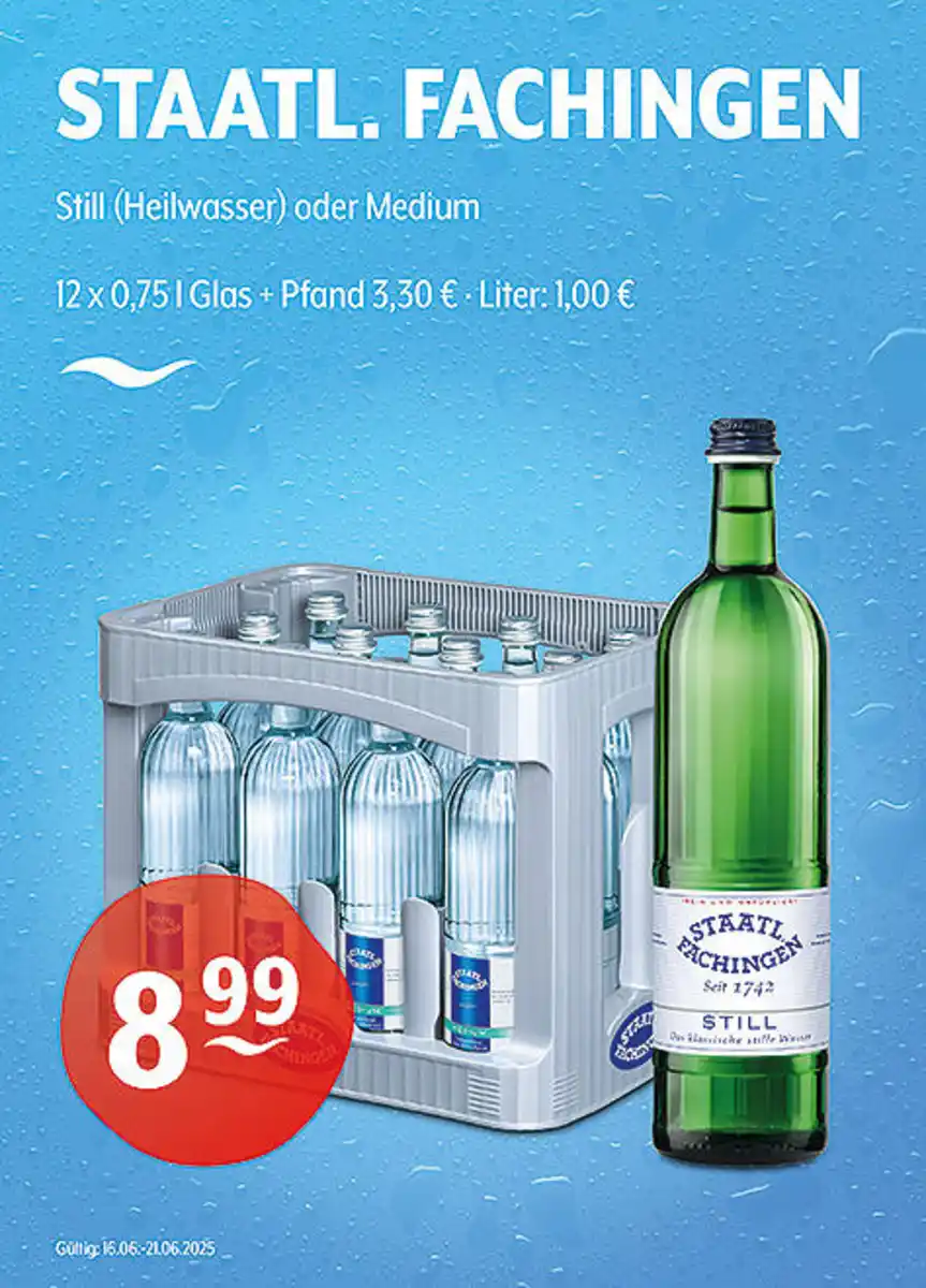 Bild 1 von STAATL. FACHINGEN Still (Heilwasser) oder Medium