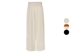 esmara® Damen Wide-Leg-Hose, aus Crinkle-Jersey