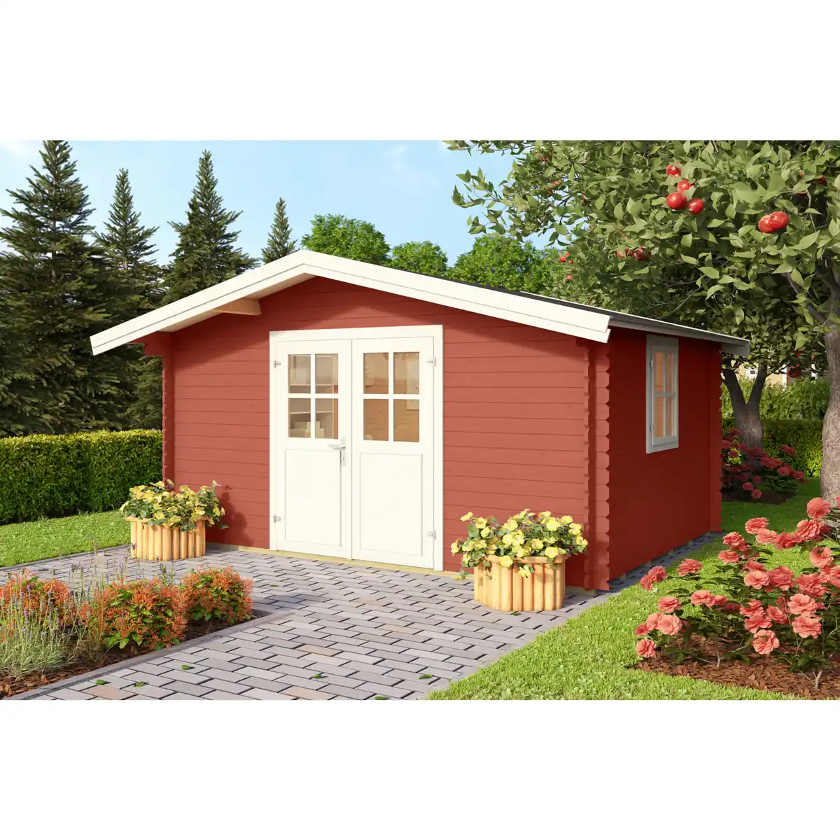 Bild 1 von Gartenhaus »Donau«, Holz, BxHxT: 424,4 x 245 x 348 cm (Außenmaße)