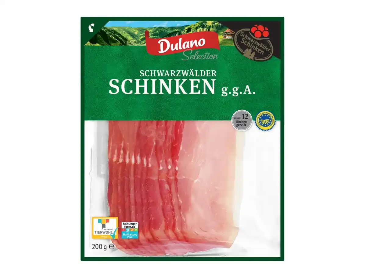 Bild 1 von Dulano Selection Schwarzwälder Schinken g.g.A.,  200 g