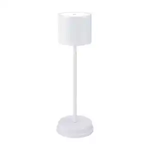toom Akku-LED-Tischleuchte 'Finn' weiß mit Ladestation Ø 12,5 x 39,5 cm