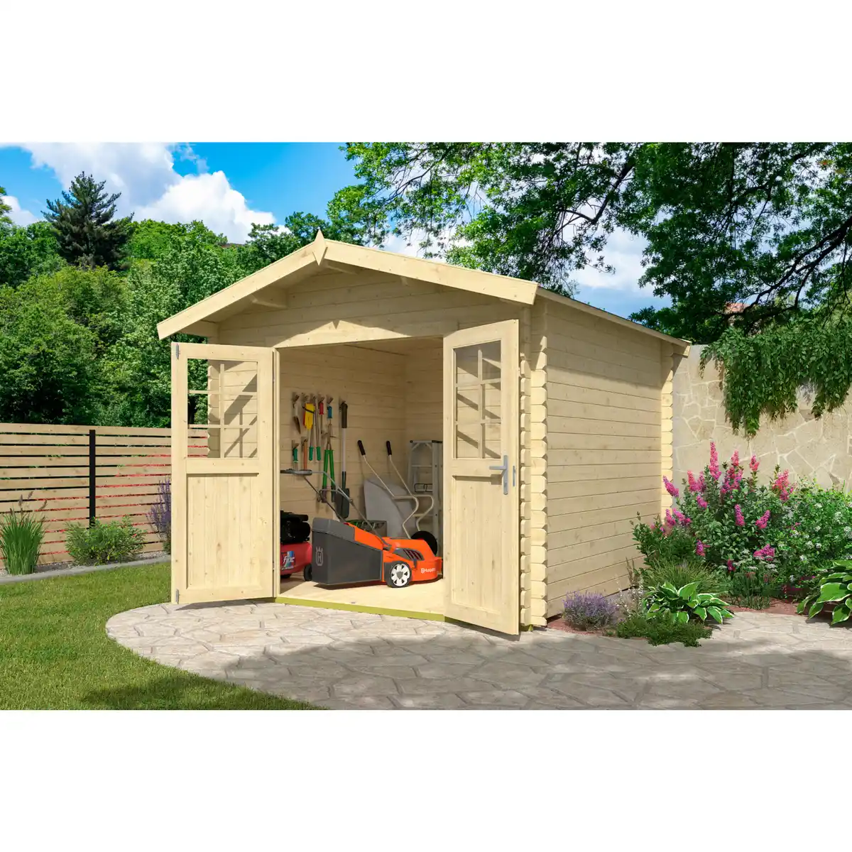 Bild 1 von Gartenhaus »Australien PLUS«, BxT: 280 x 280 cm (Aufstellmaß), Satteldach, inkl. Fußboden