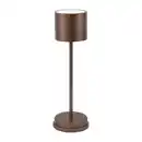 Bild 1 von toom Akku-LED-Tischleuchte 'Finn' braun-metallic mit Ladestation Ø 12,5 x 39,5 cm