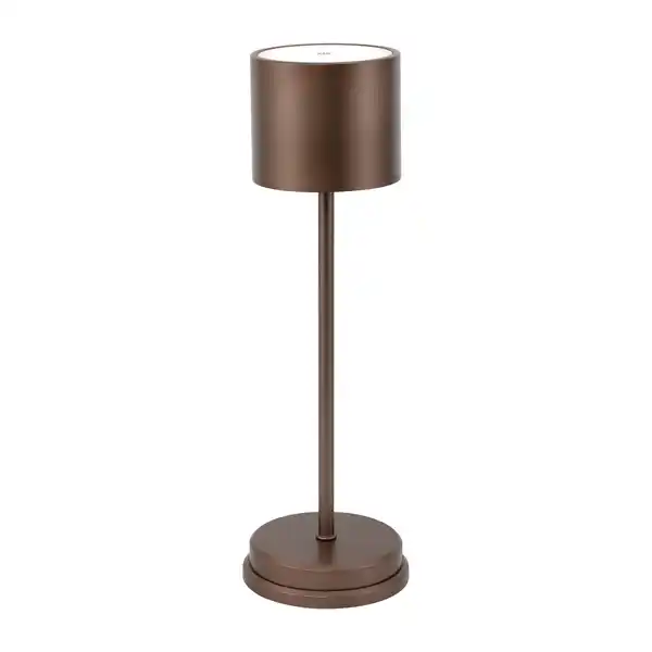 Bild 1 von toom Akku-LED-Tischleuchte 'Finn' braun-metallic mit Ladestation Ø 12,5 x 39,5 cm