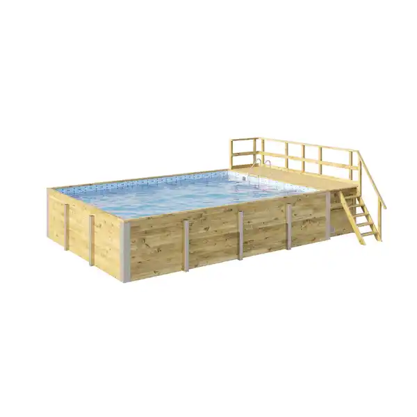 Bild 1 von Weka Massivholz-Pool '595' 416 x 203 x 644 cm